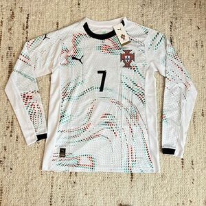 WORLD CUP 2026 Puma Cristiano Ronaldo Portugal Away Home Long Sleeve Jersey 25 S